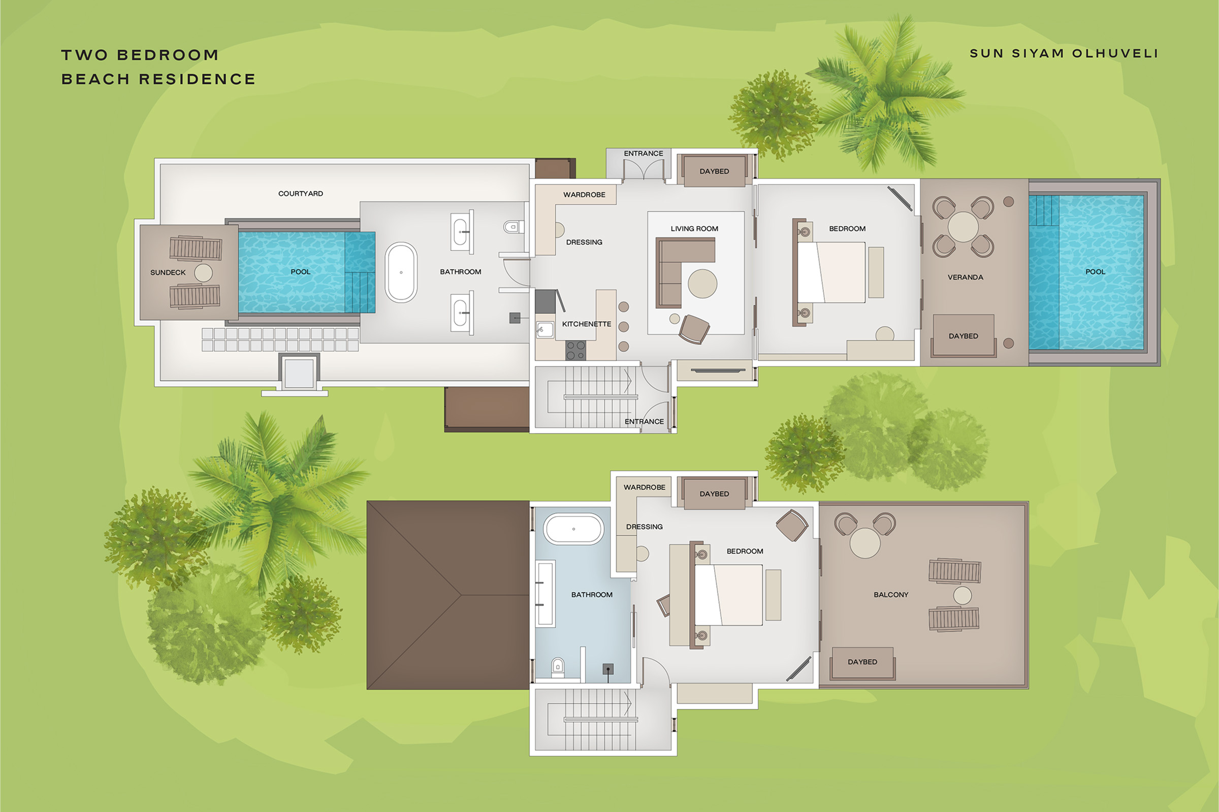 Two Bedroom Beach Residence at Sun Siyam Olhuveli