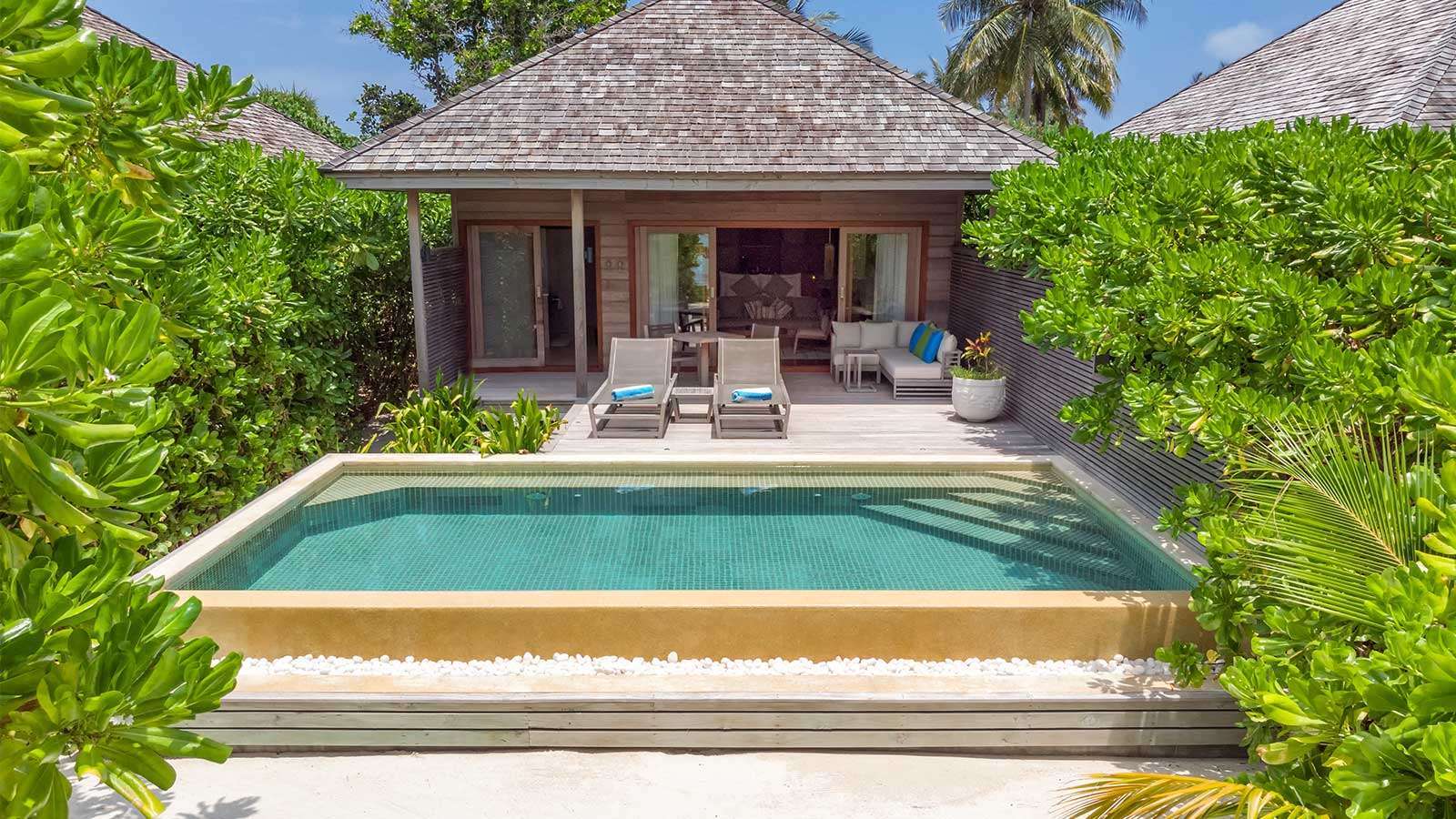 Beach Sunset Pool Villa at Hurawalhi Island Resort